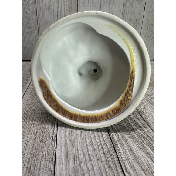 Vintage Owl Figurine Statue Standing On Branch Porcelain White Home Decor 6.5" - Picture 7 of 10